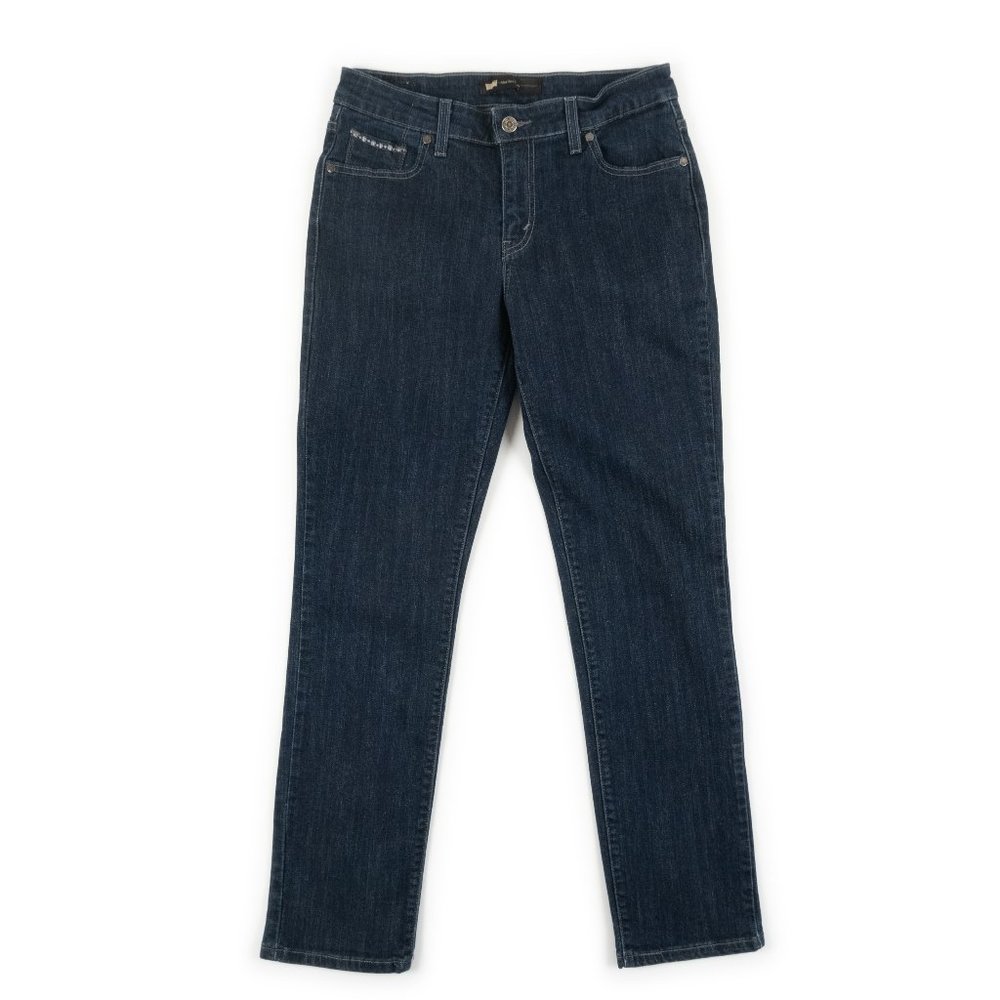 LEVI'S Mid-rise Skinny dark wash blue jeans size 10